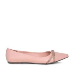 Bata Women's ANGEL BALLERINA Pink Ballerina Shoes-picture-38