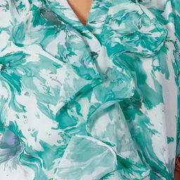 Tilton Women Floral Printed Mandarin Collar Regular Fit Top image 2