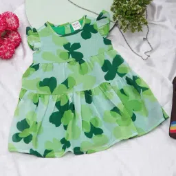 Creative Kid'S Girls Green Regular Fit Printed Dress-picture-40