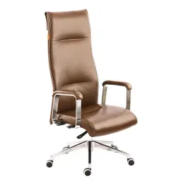 HUMAN METHOD ACCORD Series Office Chair Premium Leatherette Ergonomic High Back with Integrated Lumbar Support Brown, HMCC01-SP88-image-14