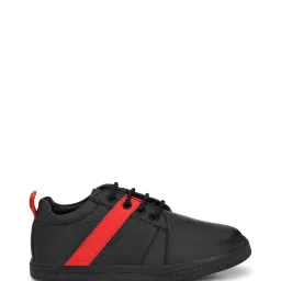 Tuskey Kids Black & Red Leather Sneakers image 2