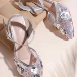 TRYME Women's Silver Ankle Strap Sandals-picture-27