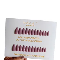 Indie Nails Set Of 24 Reusable Press-On Nails Kit - Brown-picture-12