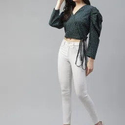 Melon by PlusS Green Printed Crop Top image 4