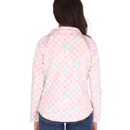 Cutecumber Kids Pink & Aqua Blue Floral Print Full Sleeves Sweatshirt image 2