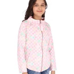 Cutecumber Kids Pink & Aqua Blue Floral Print Full Sleeves Sweatshirt image 3