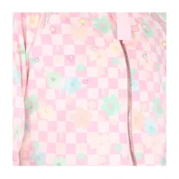 Cutecumber Kids Pink & Aqua Blue Floral Print Full Sleeves Sweatshirt image 5