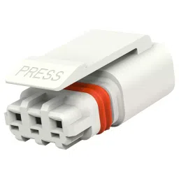 TE CONNECTIVITY Plug Housing, 3Pos, Thermoplastic, White, 1-2834074-3-picture-17