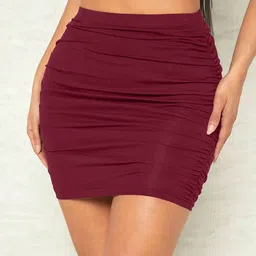 Stylecast X Slyck Straight Gathered or Pleated Mini Skirts image 2