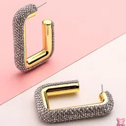 Estailo fashion Geometric Hoop Earrings image 3