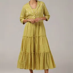 Truly Sma Print A-Line Midi Dress-image-8