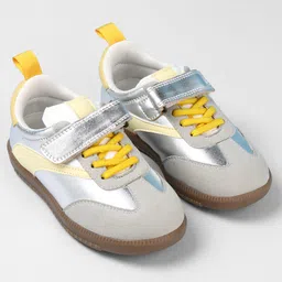 Babyoye Velcro Closure Casual Shoes - Silver image 2