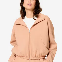 Decathlon Women Hooded Solid Sporty Jacket-picture-36