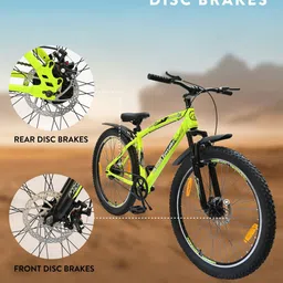 URBAN TERRAIN Bolt Pro Cycles 27.5T Steel Frame Single Speed Mountain Bike-Green image 5