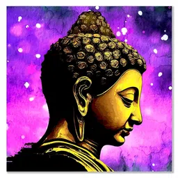 Indianara Grey & Yellow 1 Piece Wood Religious Wall Paintings-image-71