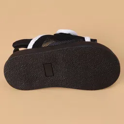 Babyoye Solid Colour Velcro Closure Sandals - Black image 5