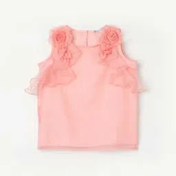 Fame Forever by Lifestyle Kids Peach Applique Top-picture-26