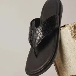Rare Rabbit Men's Black Thong Sandals-picture-31