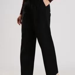 Calvin Klein Jeans Black Cotton Regular Fit Trousers image 3