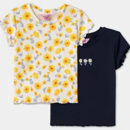 R&B Kids Multi Floral Regular Fit Top (Pack of 2) image 1