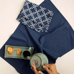 ellementry Swirl Indigo Cotton Kitchen Towels - Set of 2-picture-28