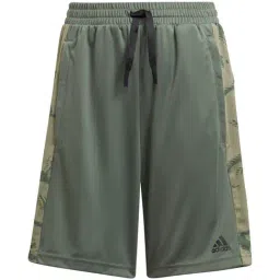 Adidas Kids Olive Green Printed Sport Shorts-picture-14