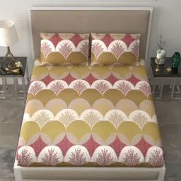 Living Roots Multicolor Jaipuri Printed Cotton Bed Sheet with 2 Pillow Cover-image-20