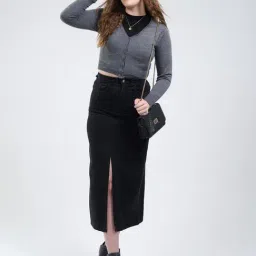 MONTE CARLO Grey Solid Cardigan image 5