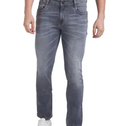 Parx Grey Tailored Fit Lightly Washed Jeans-image-44