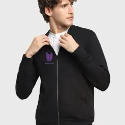 Bewakoof Jet Black Regular Fit Graphic Print Sweatshirt-picture-21