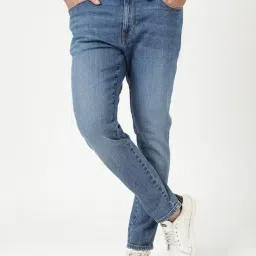 Wrangler Light Indigo Cotton Slim Fit Jeans-image-4