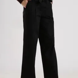 Calvin Klein Jeans Black Cotton Regular Fit Trousers image 4