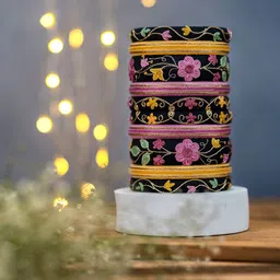 Taasha Craft Set Of 9 Cotton Threads Handcrafted Bangle-picture-22
