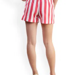 Belle Fille Red & White Striped Shorts image 2