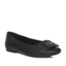 Bata Women's LOCK BALLERINA Black Ballerina Shoes image 2