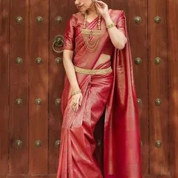 AMRUTKALA SAREES Woven Design Zari Banarasi Saree image 3