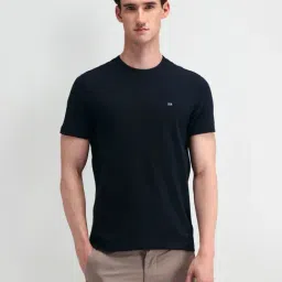 Arrow Sport Navy Cotton Regular Fit T-Shirt-image-29