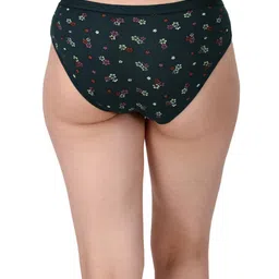 SHREE GANESH FASHION Pack Of 2 Floral Printed Pure Cotton Bikini BriefsLYCRA BK BL 002 S image 4