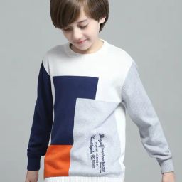 Monte Carlo Boys Self Design Off White Round Neck Full Sleeve Pullover-picture-25