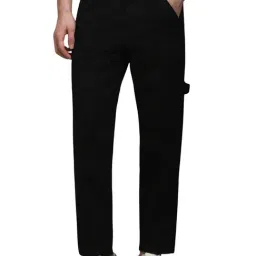 Louis Philippe Black Cotton Slim fit Solid Jeans-image-42
