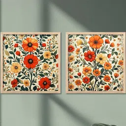 WALLLANE Set of 2 Floral & Botanical Wood Wall Art image 3