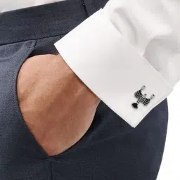 Alvaro Castagnino Silver Solid Cufflinks image 5