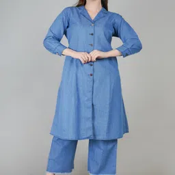 VG5 Shirt Collar Neck Tunic With Palazzos Co-Ords-picture-16