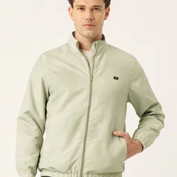 Monte Carlo Self Checked Mock Collar Padded Jacket-picture-23