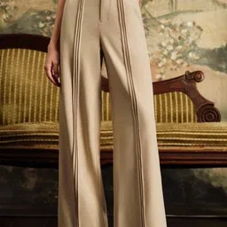 BROADSTAR Women Smart Loose Fit High-Rise Easy Wash Pleated Korean Pants image 2