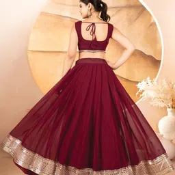 PAYAL CREATION Unstitched Lehenga & Semi-Stitched Blouse With Dupatta image 3