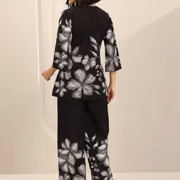 Libas Floral Printed V-Neck Tunic With Palazzos image 3