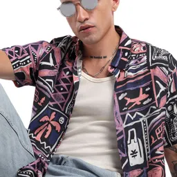 WROGN Men Custom Opaque Printed Casual Shirt-picture-12