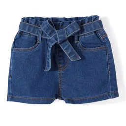 Babyhug Denim Mid Thigh Length With Stretch Shorts - Blue-picture-35