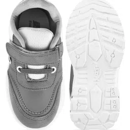 KATS Alphabet Detailed Velcro Closure Sneakers - Grey image 3